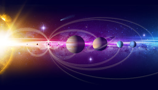 Illustration of the solar system